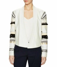 New Tibi Embroidered Jacket $1398 Nwt Italian Fabric M Medium