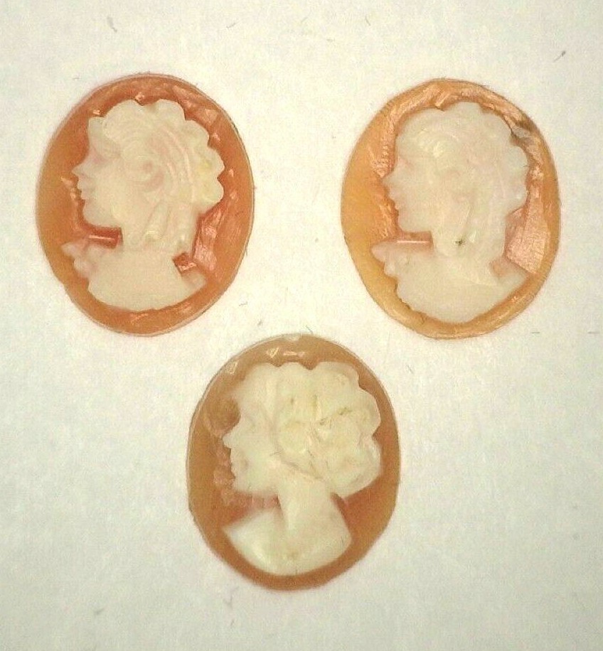 Exquisite Antique Oval Shell Cameo Stone 11.5x10.5mm UT432