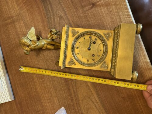 Empire Pendulum in Gilded Bronze - To Restore - Winged Love Decor - Picture 24 of 24