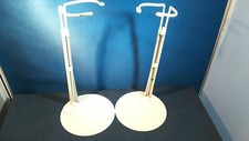 Doll Stands white Metal set of 2 for 20-30 inch slim waist Dolls bears 3201