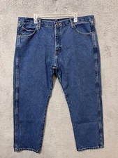 Wrangler Mens Jeans Blue Tag Size 40x29 Straight Light Wash Denim