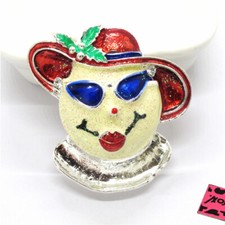 Lovely Colorful Enamel Lady Crystal Fashion Women Charm Jewelry Brooch Pin Gifts