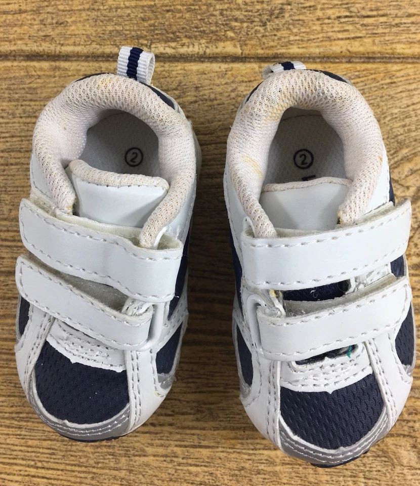 Koala Kids Sneakers Baby Boys Size 2 Blue White Straps Casual Shoes - Image 3 of 4
