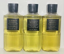 3 Bath  Body Works WHISKEY RESERVE 3 in 1 Hair Face Body Wash 10 fl oz SEALED