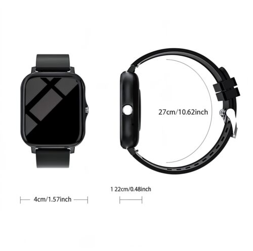 BLACK Smart Watch Bluetooth Call Fitness Tracker Sleep Monitor Black iOS/Android - Picture 3 of 6