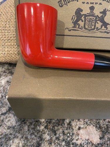 Bellissimo tubo Thompson Estate... Tubo dritto rosso e nero - nuovo in scatola - Foto 2 di 15