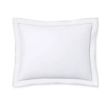 LAUREN RALPH LAUREN Spencer Sateen Border Standard Sham White/ Soft Grey 120