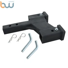 2 In Trailer Dual Hitch Extender Adjustable Rise/Drop With 7500Lbs Capacity