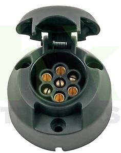 7 Pin Socket, 12N, 12V, Female, Trailers, Cars, Vans, Caravan, ISO 1724, Maypole