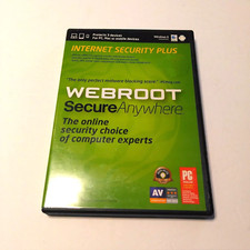 Reg  3 PC's Webroot Secure Anywhere Internet Security Plus Win-Mac-Mobile