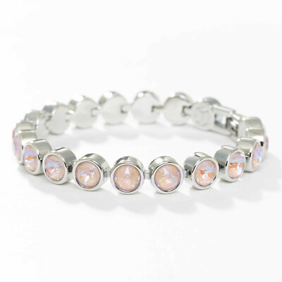 Touchstone Crystal By Swarovski Ice Bracelet DUSTY PINK  - Rhodium NEW Stunning