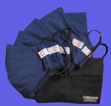 5 - Cherokee Workwear Antimicrobial/Fluid Barrier Reusable Face Mask Navy S/M