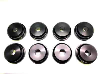 REAR CRADLE SUBFRAME SOLID BUSH KIT blk 8PCS BILLET for Nissan S13 180SX 1984-86