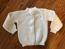 Vintage Baby girls White Sweater see measurements for size