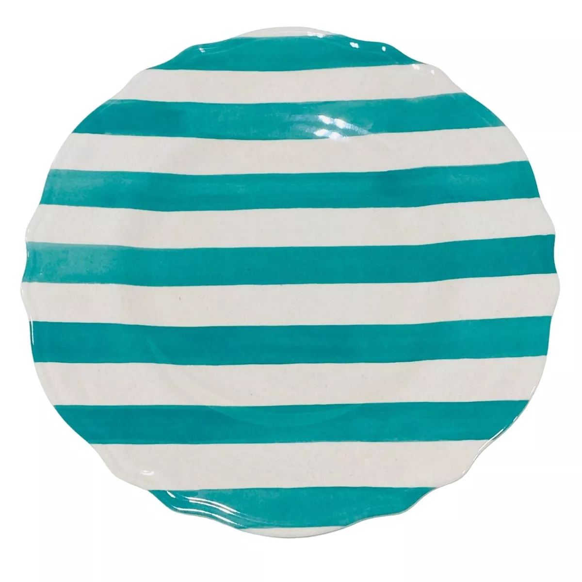 Blue and white on sale striped paper plates
