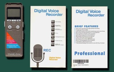 Compact Digital Voice Recorder, 8GB USB with Earphones/NEW in Box/ShareE-Zone