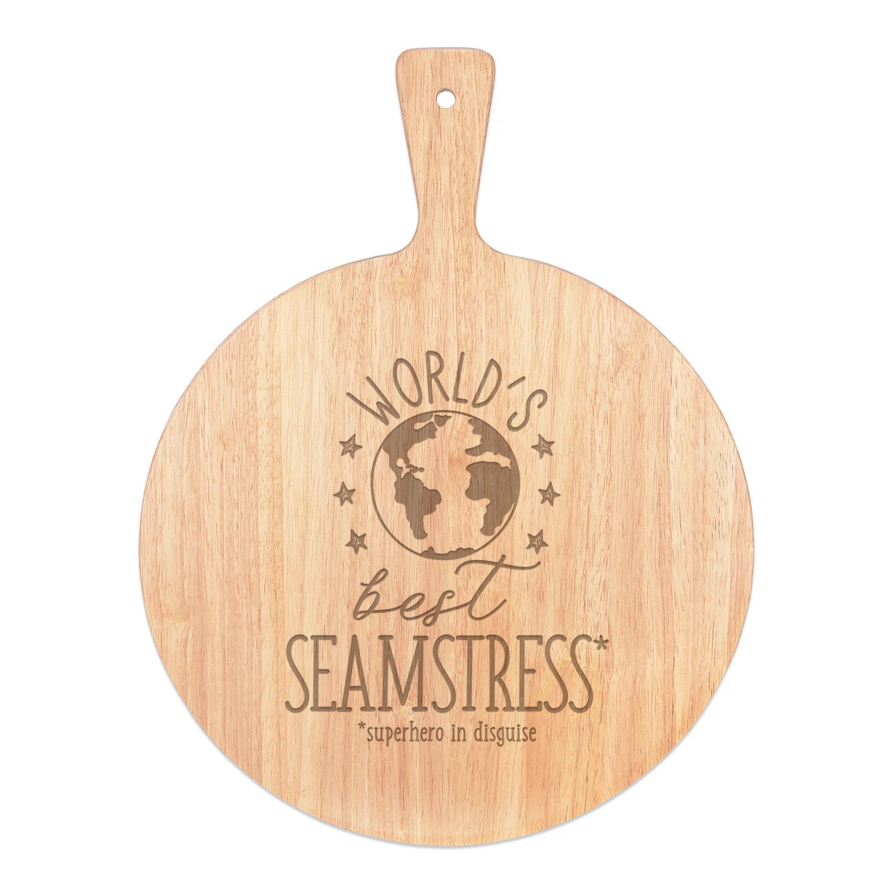 World's Best Seamstress Pizza Board Paddle Wooden Awesome Sewing Mum Funny