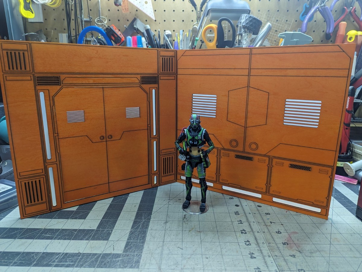 Sci-Fi Action Figure Diorama 1/12 scale Wall panel | eBay