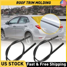 2x Roof Drip Molding Trim 75556-02260/75555-02270 For 14-18 Toyota Corolla Sedan