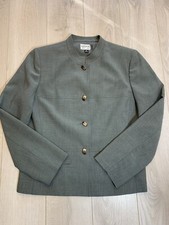 Kasper Gray Collarless Button Light Weight Jacket Sz 10P