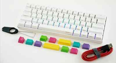 Obinslab Anne Pro 2 White 60% Bluetooth RGB Mechanical Keyboard - Brown Switch
