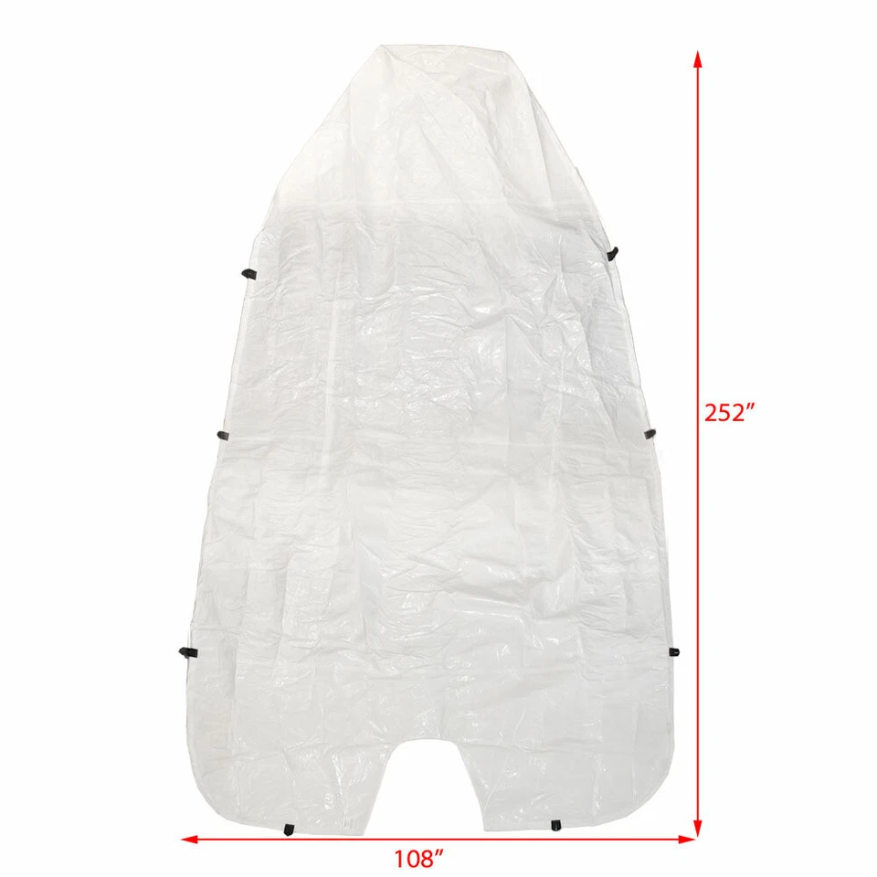 Bass Cat Boat Shipping Cover | Cougar / Puma Aurora White Vinyl - Imagem 4 de 4