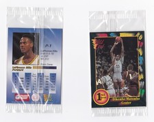 1992 Wild Card Collegiate Basketball 1st Ed. Dikembe Mutombo & LaPhonso Ellis
