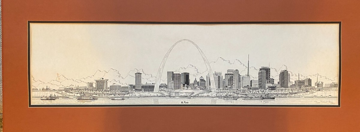 St.Louis Skyline Lithograph Original Signed Richard E.Long | eBay