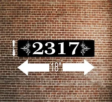 Personalized Home Address Sign Aluminum 4" x 18" Custom House Number Plaque Sign