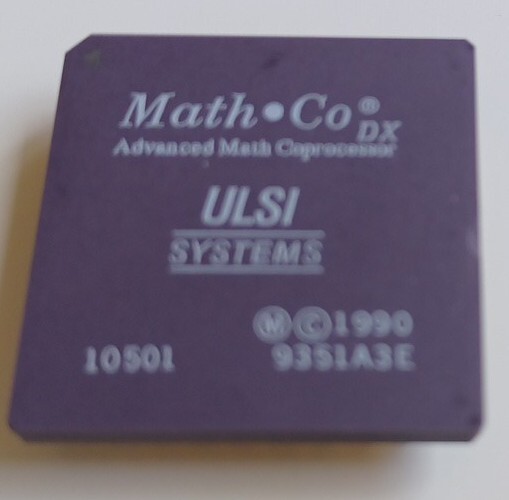 Vintage 1990 Math Co DX ULSI Systems 9328PB CPU Math Coprocessor