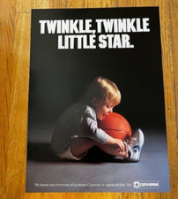 Vintage CONVERSE BABY Shoes " Twinkle, Twinkle Little Star" Sports Poster