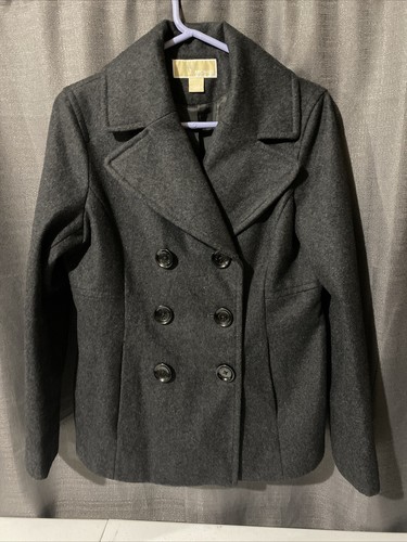MICHAEL KORS Grey Coat Jacket Wool 