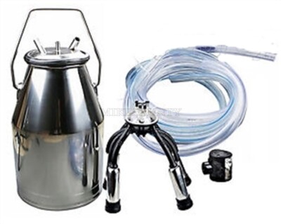Stainless Steel Portable Cow Milker Milking Bucket Tank Barrel vv