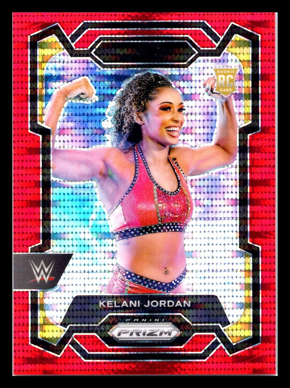 2024 Panini Prizm WWE - Red Pulsar Prizm #127 Kelani Jordan /399