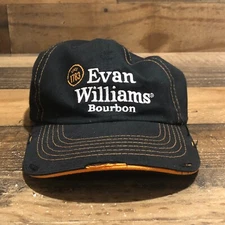 Evan Williams Bourbon Hat Strapback Cap Mens Black Orange Promo Lightweight