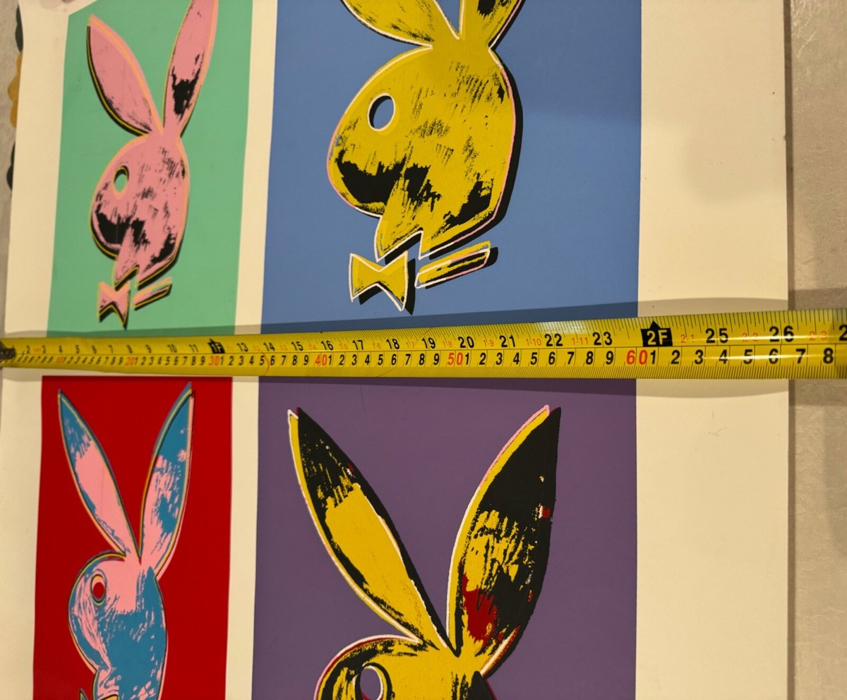 Andy Warhol Playboy Bunny x 4 (quad) Original 1990 Edition