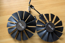 2pcs 95mm cooler fans for ASUS DUAL-RX580-4G/8g graphics card bitcoin 4Pin