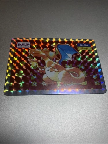 Pokemon Card Topsun Charizard Holo No.006 (block prism) Japanese Nintendo 1995