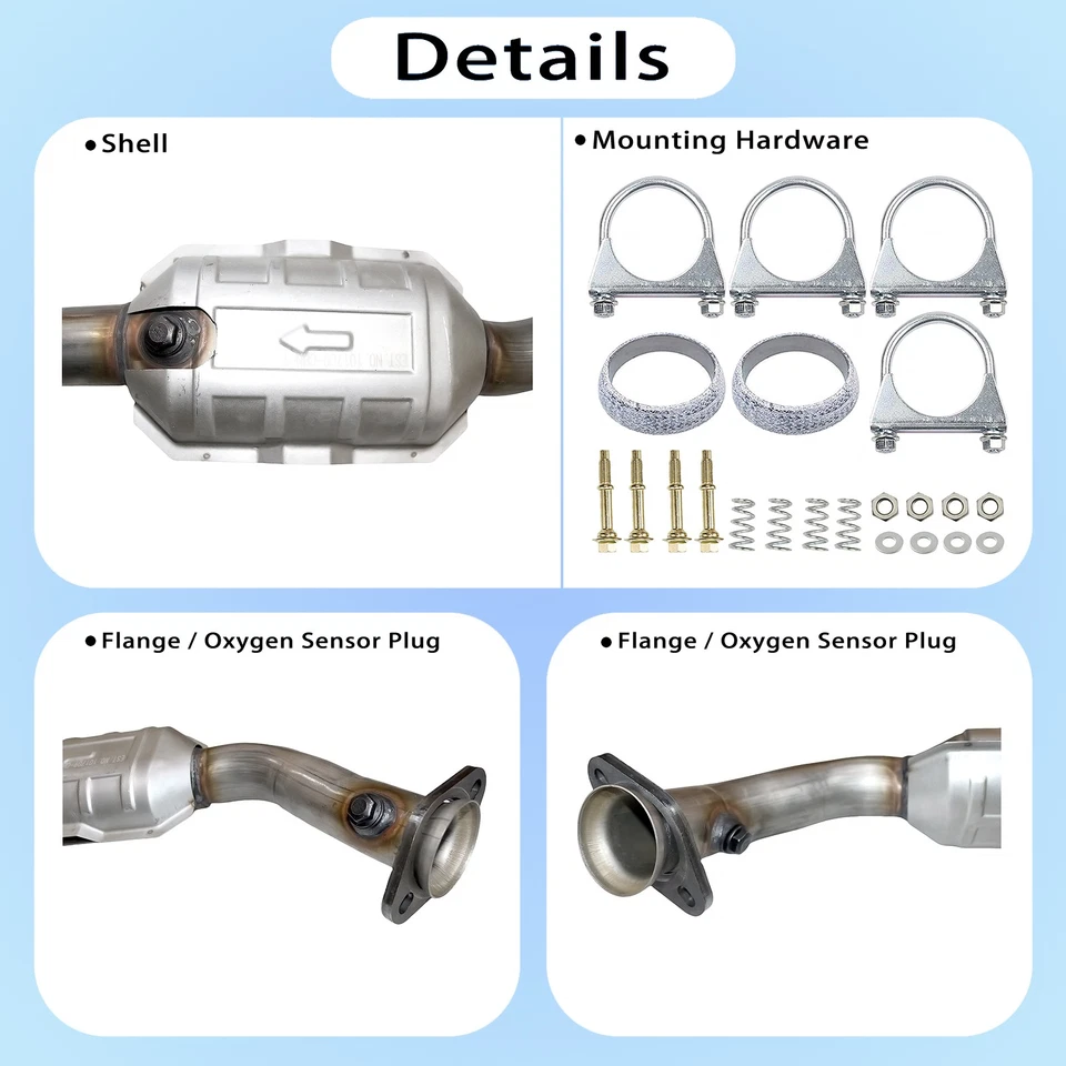 Exhaust Catalytic Converters for 2004-2008 Ford F150 F-150  Lincoln Mark LT 5.4L Foto 2 de 4