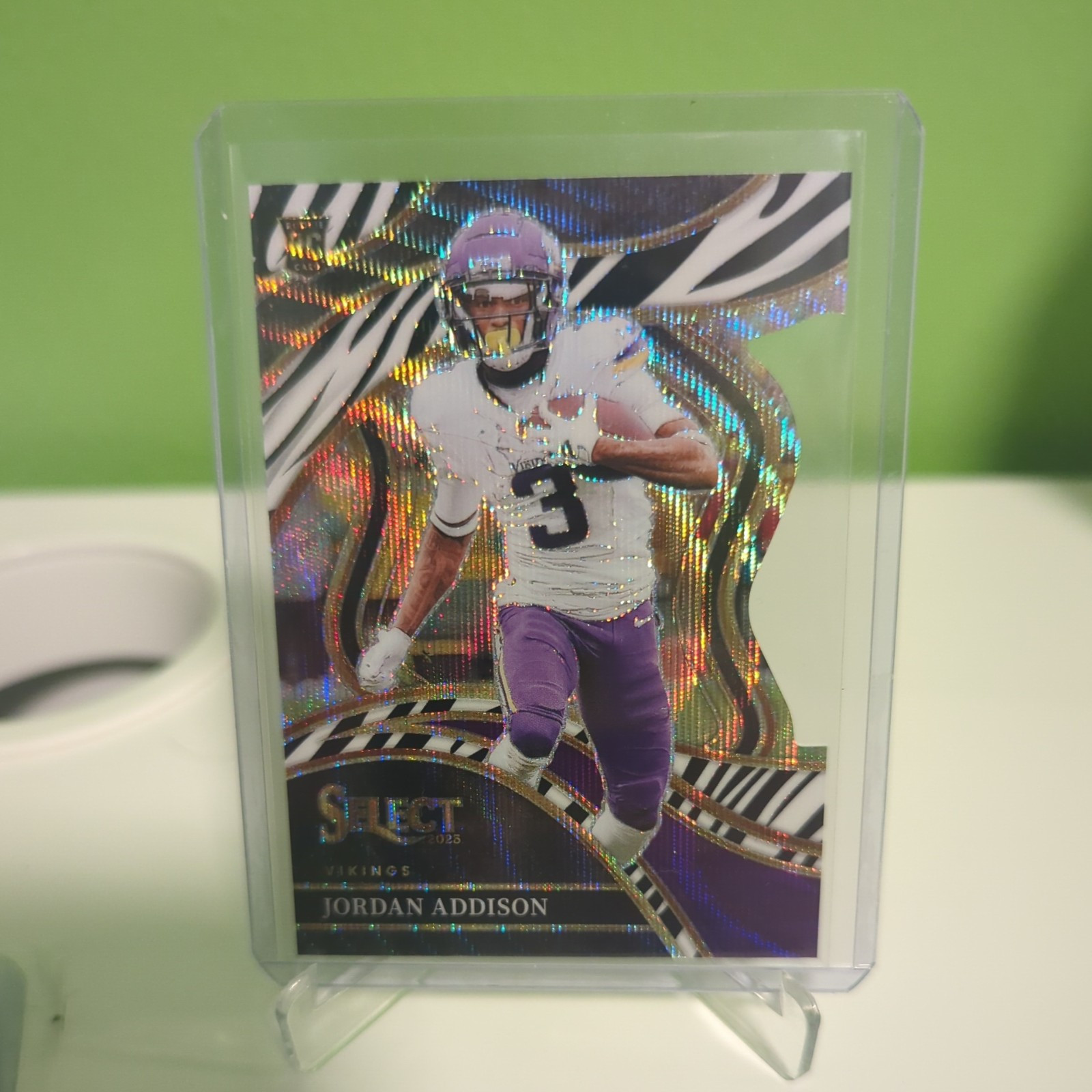 2023 Jordan Addison Select Club Level Die-Cut Rookie Zebra #254