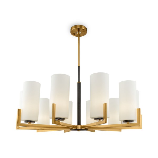 Kronleuchter Esszimmer E27 Metall Glas B: 86 Cm Mit Schirm Deckenlampe-image