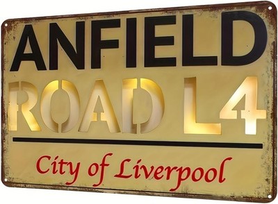 Vintage Liverpool City Tin Metal Signs (12X8'') - Retro Wall Art For Home, Bar, C