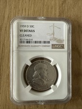 1959 50 Cents D Dollar USA 🇺🇸