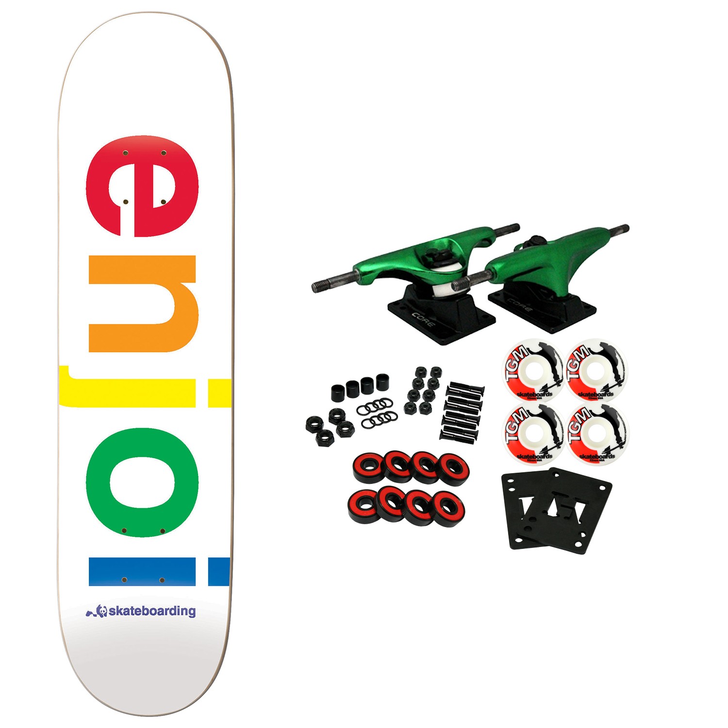 Enjoi Skateboard Complete Specturm White 8.25" x 32"