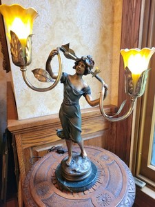 Art Nouveau Lady Lamp | eBay