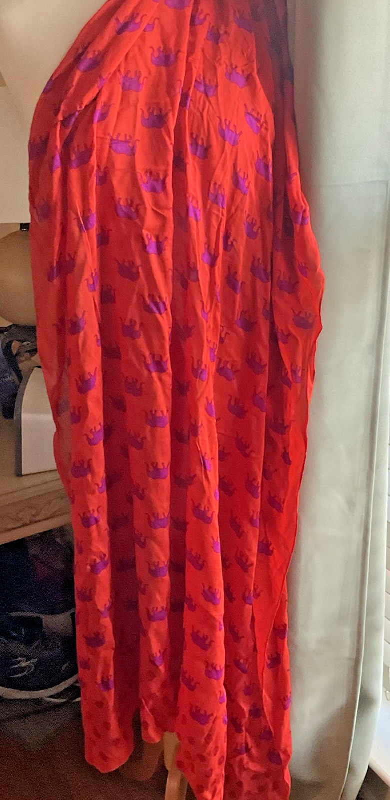 stella & dot 68x40" rectangular rayon scarf sari … - image 7