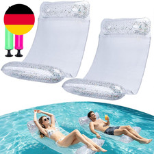CYFIE 2 St&uuml;ck Wasserh&auml;ngematte Erwachsene, 4 in 1 Wasser H&auml;ngematte, Aufblasbare