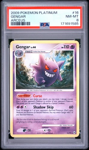 Gengar 16/99 PSA 8 Arceus Pokemon Card Game