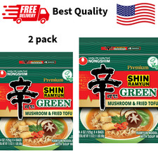 Nongshim Shin Ramyun Green Ramen Noodles 4 Pack x2 Spicy Korean Instant Noodle S