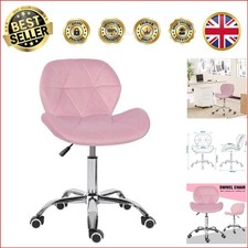 Modern Velvet Swivel Office Chair, Height Adjustable Padded Armless Desk Chai...